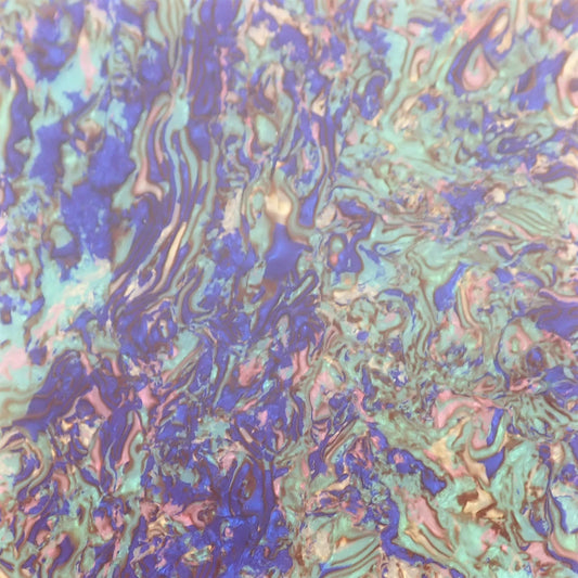 Incudo Blue Splatter Celluloid Laminate Acrylic Sheet - 600x400x3mm (23.6x15.75x0.12")