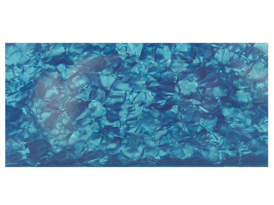 Incudo Cyan Pearloid Celluloid Sheet - 195x95x1.5mm (7.7x3.74x0.06")