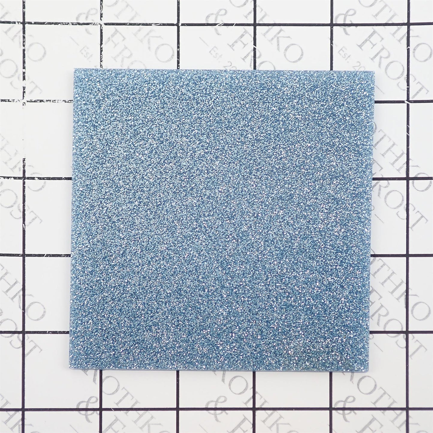 Incudo Baby Blue 2-Sided Glitter Acrylic Sheet - 300x200x3mm (11.8x7.87x0.12")