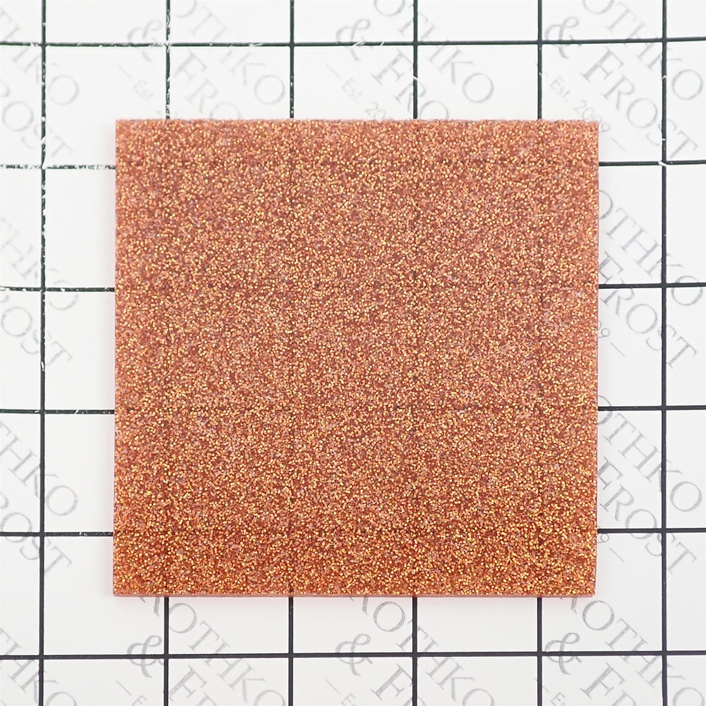 Incudo Copper 2-Sided Holographic Glitter Acrylic Sheet - 400x300x3mm (15.7x11.81x0.12")