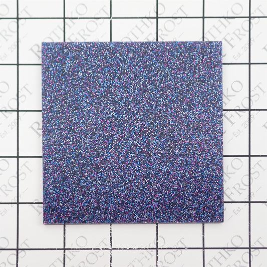 Incudo Blue Holographic Glitter Acrylic Sheet - 300x250x3mm