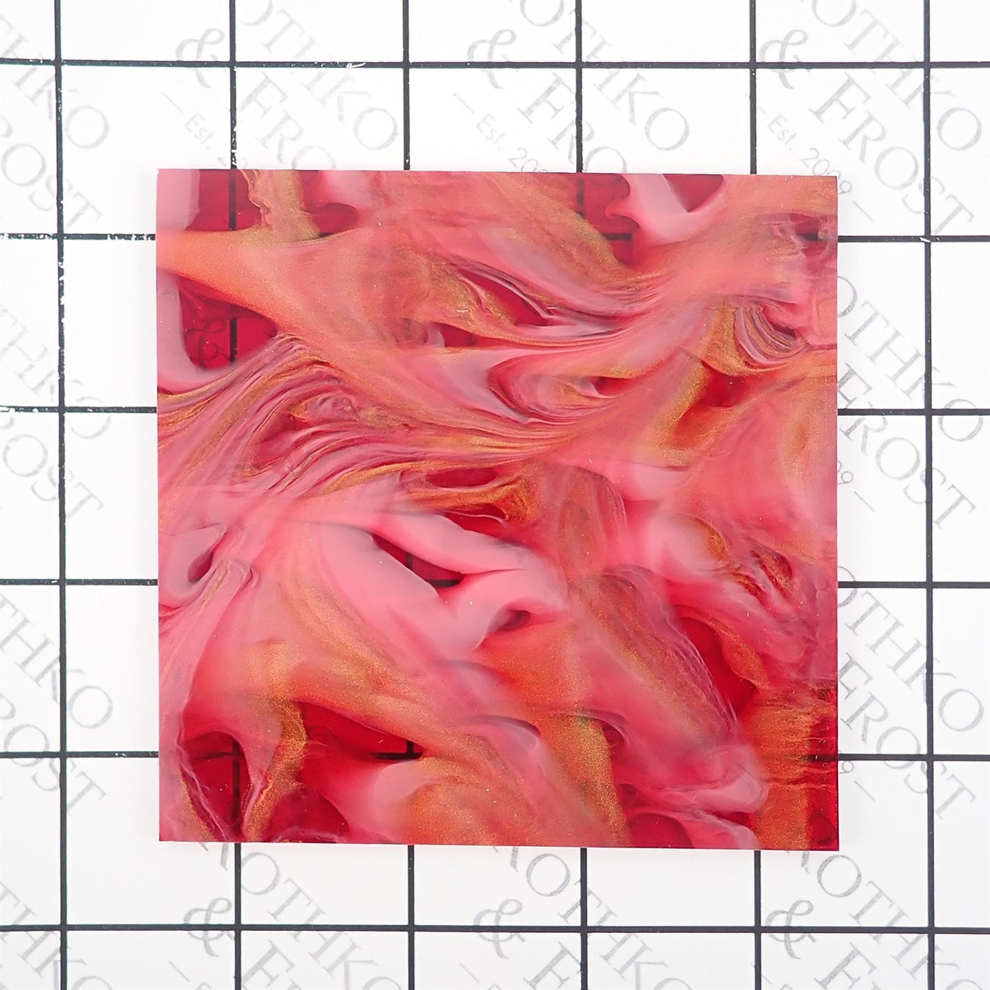 Incudo Red Inky Acrylic Sheet - 300x200x3mm (11.8x7.87x0.12")