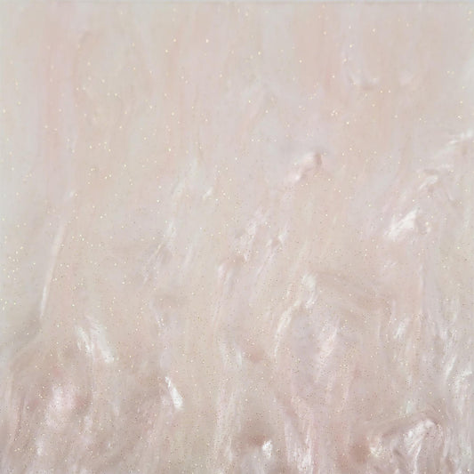 Incudo Baby Pink Glittering Pearl Acrylic Sheet - 150x125x3mm