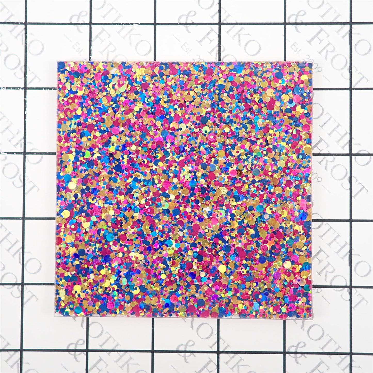 Incudo Multi-Colour 2-Sided Chunky Glitter Acrylic Sheet - 300x200x3mm (11.8x7.87x0.12")