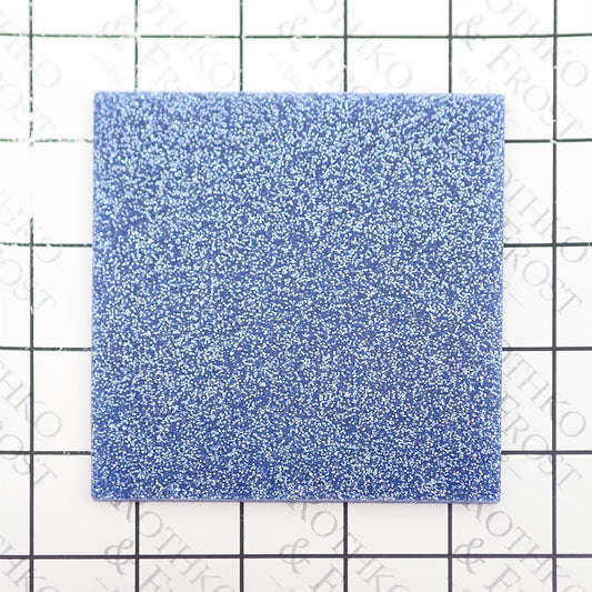 Incudo Steel Blue Glitter Acrylic Sheet - 600x400x3mm