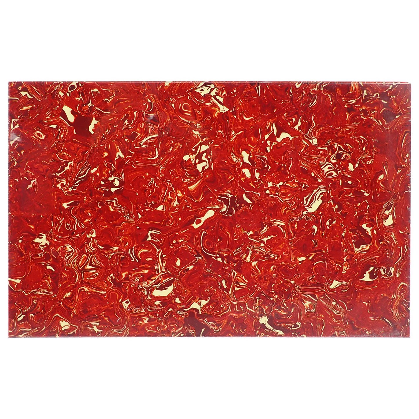 Borderlands Red Dark Tortoiseshell PVC Sheet - 430x290x2.5mm (16.9x11.42x0.1"), 4-Ply
