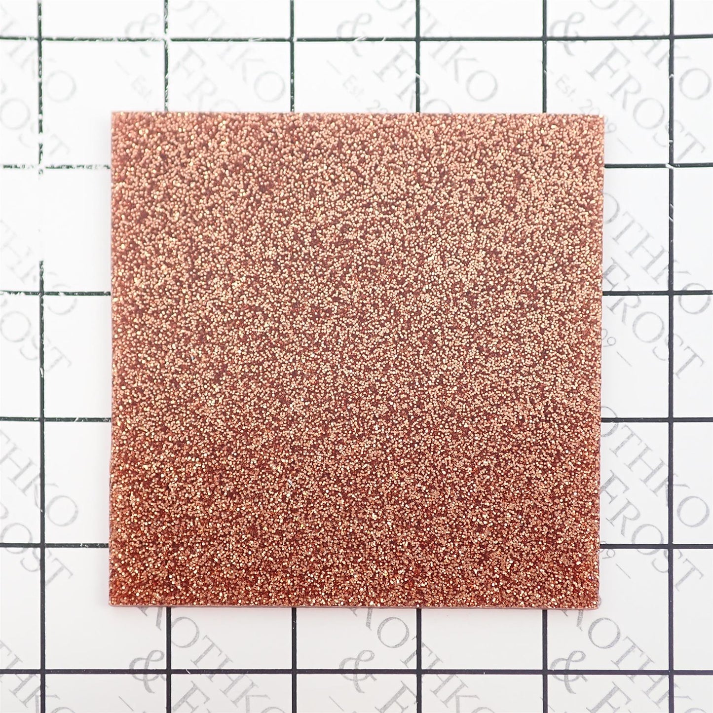 Incudo Copper 2-Sided Glitter Acrylic Sheet - 300x200x3mm (11.8x7.87x0.12")