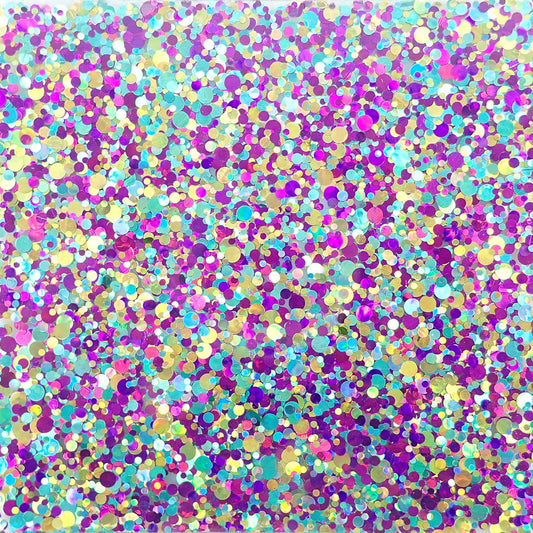 Incudo Blue and Purple Chunky Glitter Acrylic Sheet - 400x300x3mm