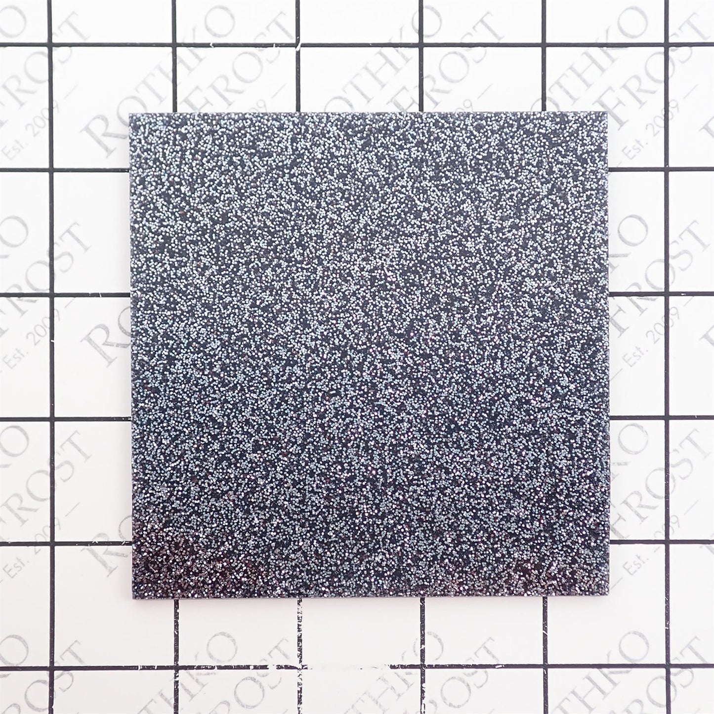 Incudo Dark Grey Glitter Acrylic Sheet - 250x150x3mm