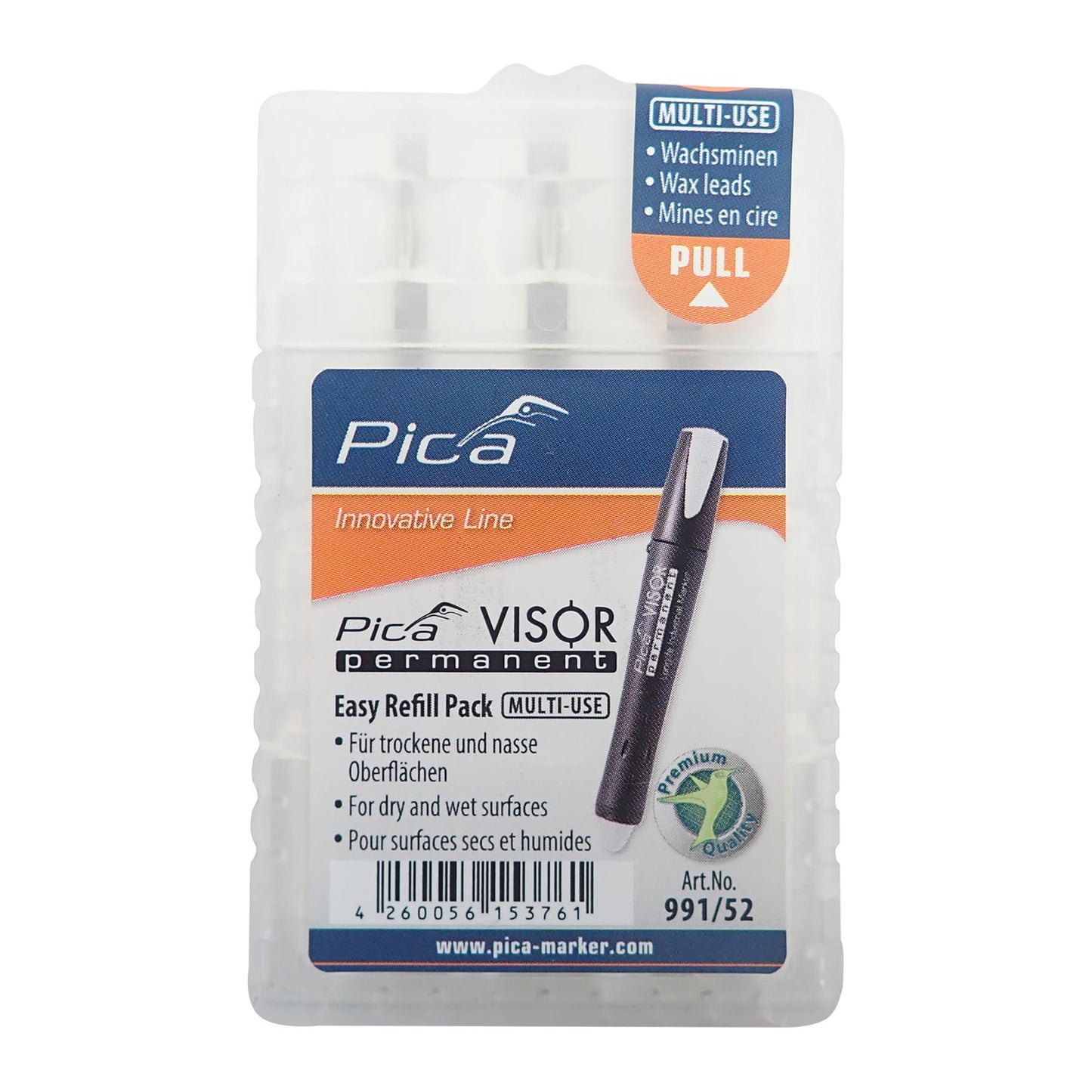 Pica 99152 Visor White Permanent Marker Refill Pack (Pack of 4)