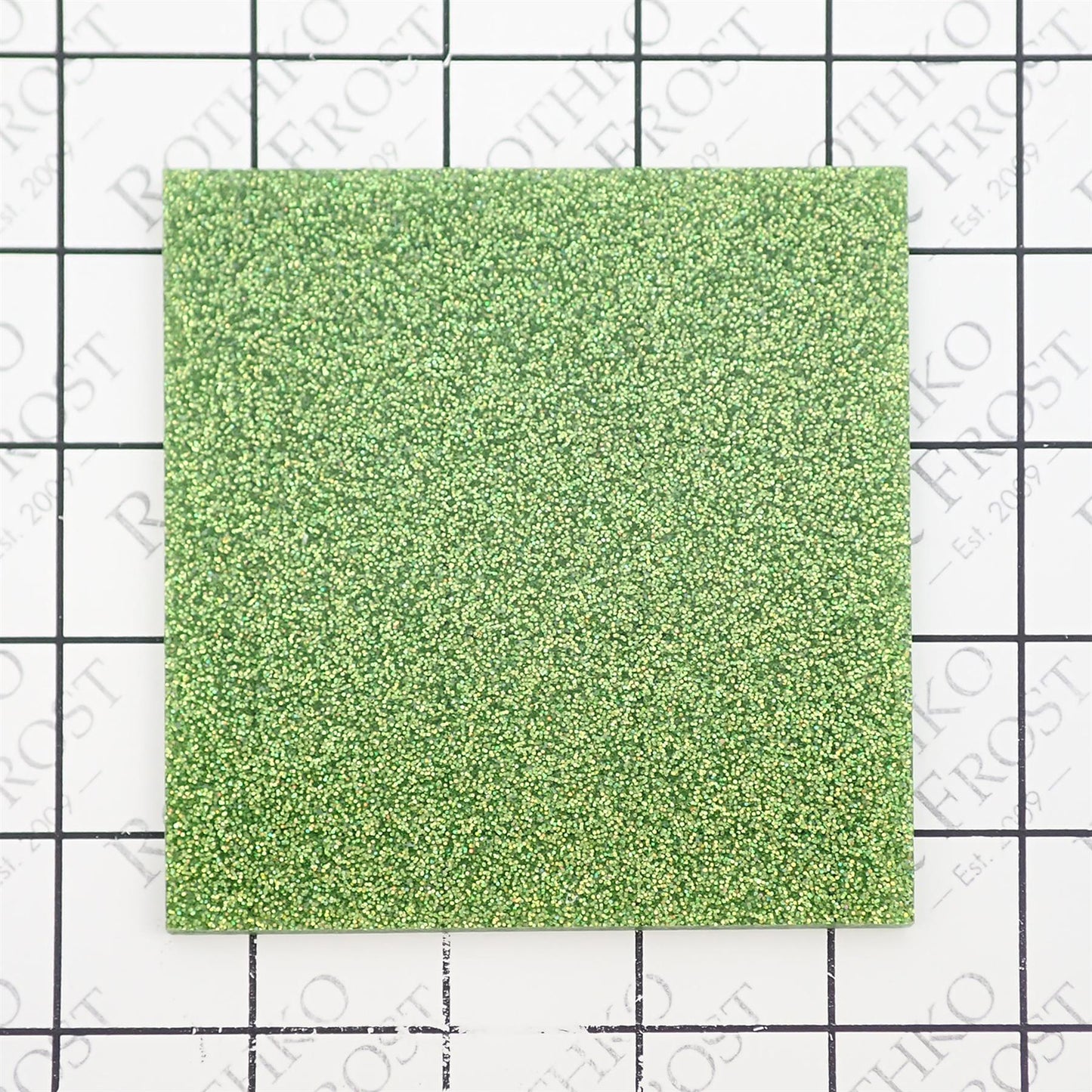 Incudo Apple Green 2-Sided Holographic Glitter Acrylic Sheet - 400x300x3mm (15.7x11.81x0.12")